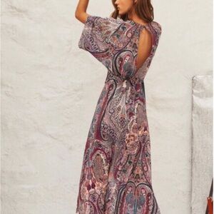 Ba&sh Bee Paisley Midi Dress Pink